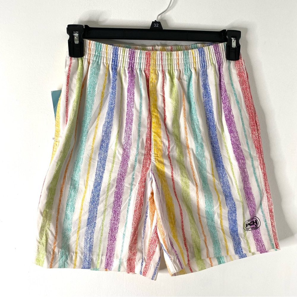 1995 Vintage PCH Multicolour Striped Shorts NWT Deadstock Retro 90s